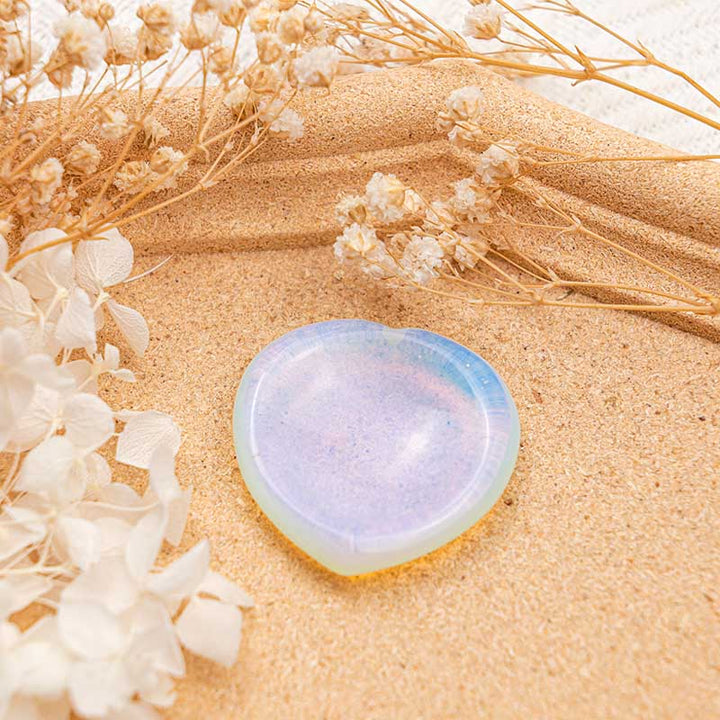 Piedra curativa para la preocupación del corazón de opalita Olivenorma