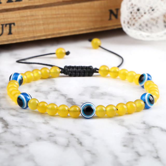 Pulsera de cuentas de ojo de tigre y ojo malvado de Olivenorma 