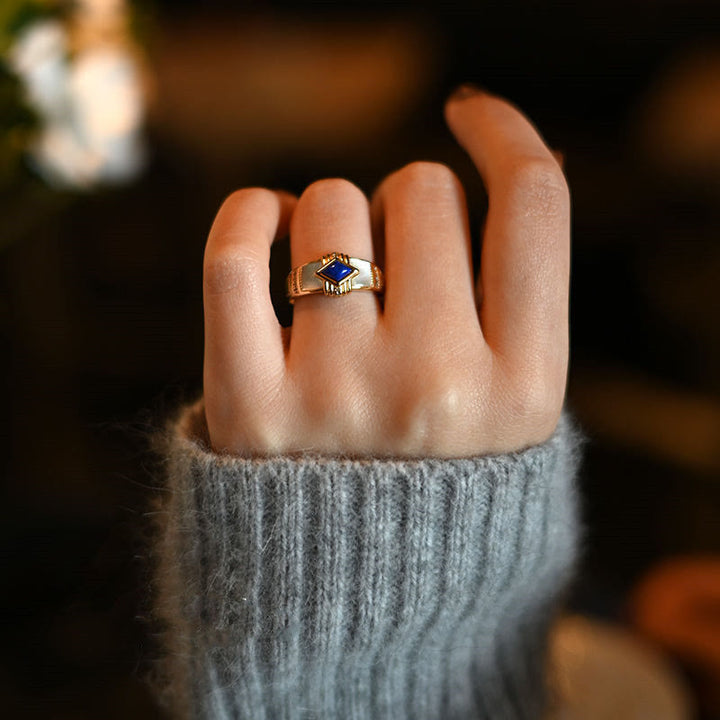 Anillo Olivenorma Rombo Lapislázuli