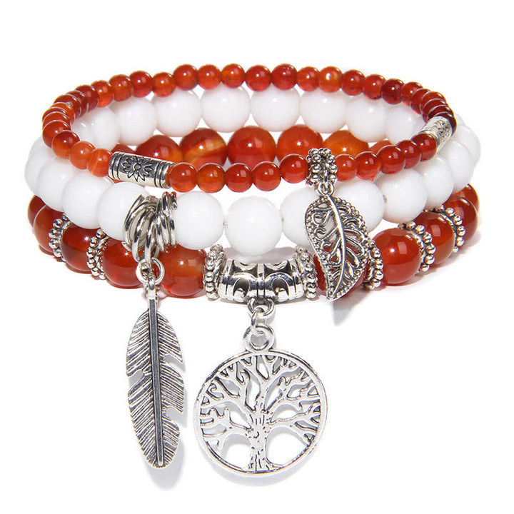Juego de 3 pulseras con el árbol de la vida "Momentos de sanación de la naturaleza" de Olivenorma 