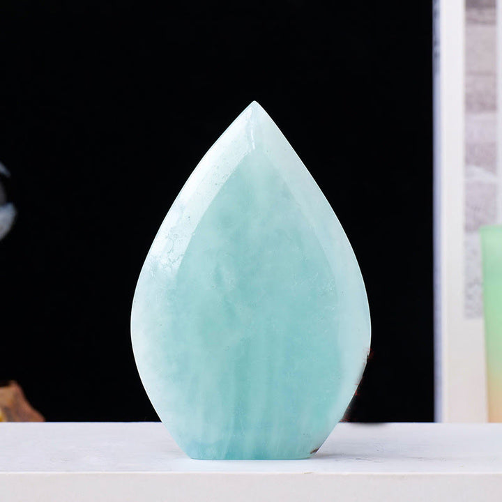 Adornos de piedras preciosas con forma de llama de cristal natural de Olivenorma