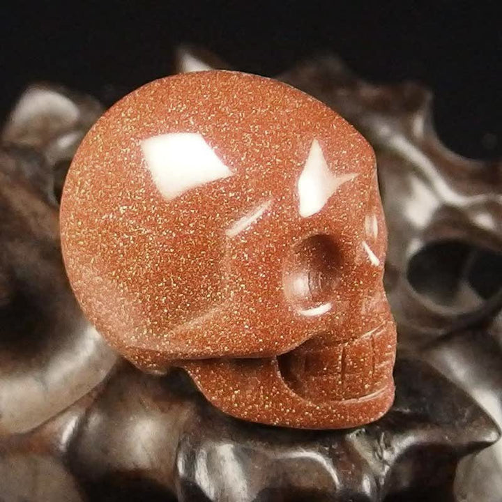 Decoración de Halloween con calavera de cristal natural de Olivenorma