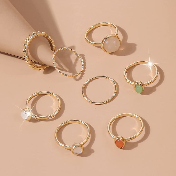 Juego de 8 anillos apilables para nudillos de Olivenorma
