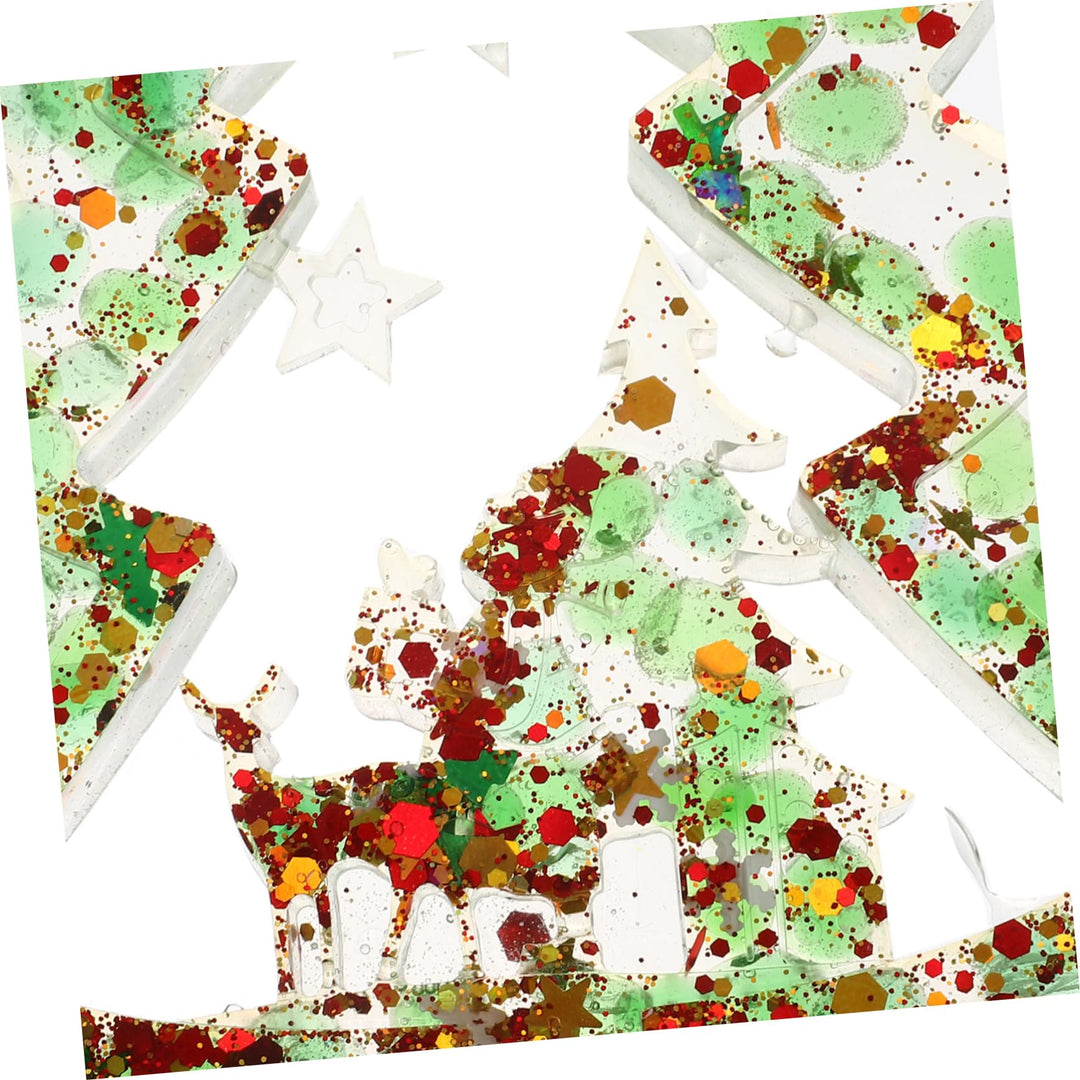 Adorno para árbol de Navidad de resina de grava de cristal natural de Olivenorma 