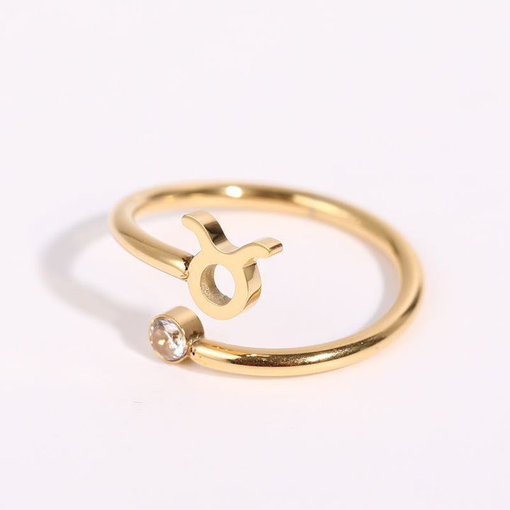 Anillo con piedra de nacimiento del zodíaco Olivenorma