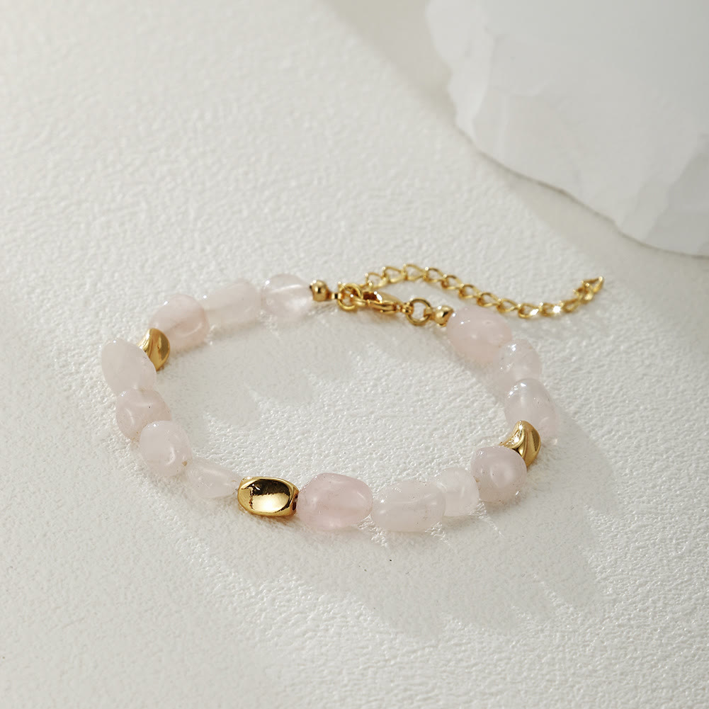 Pulsera de cobre de 18 quilates con piedra natural multicolor irregular de Olivenorma