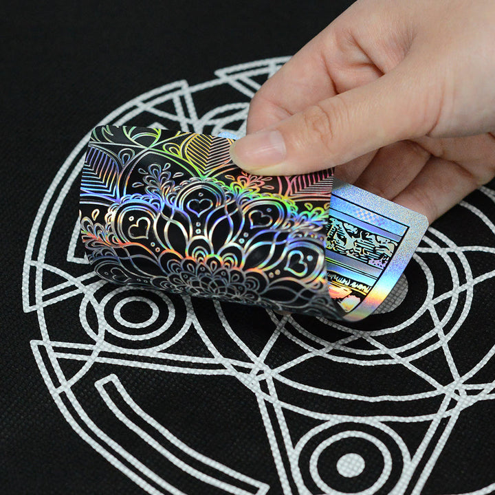 Baraja de tarot con láser brillante y lámina dorada bronceadora de Olivenorma
