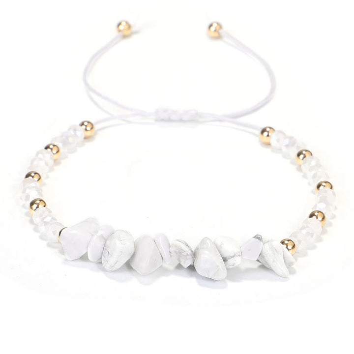 Pulsera de hilo de grava con cristales de Bohemia de Olivenorma 