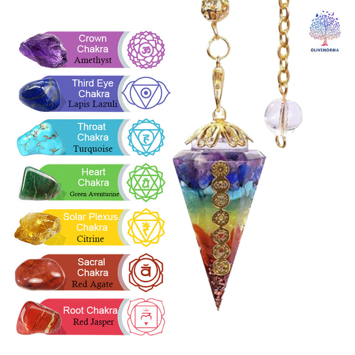 Péndulo de adivinación Olivenorma Chakra Orgone