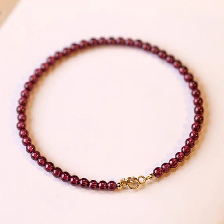Amor eterno - Pulsera de piedras preciosas de granate