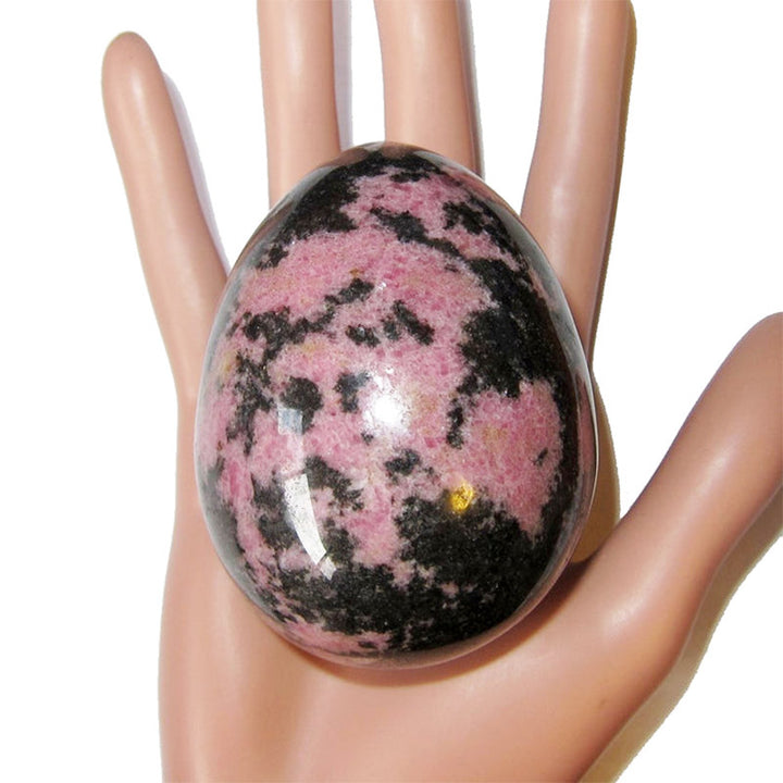 Huevo de cristal de amor propio de rodonita de Pascua