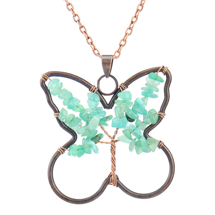 Collar curativo de mariposa con chakras