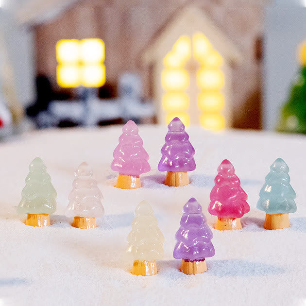 Olivenorma - 5 miniesculturas de cristal para árbol de Navidad, decoración con piedras preciosas