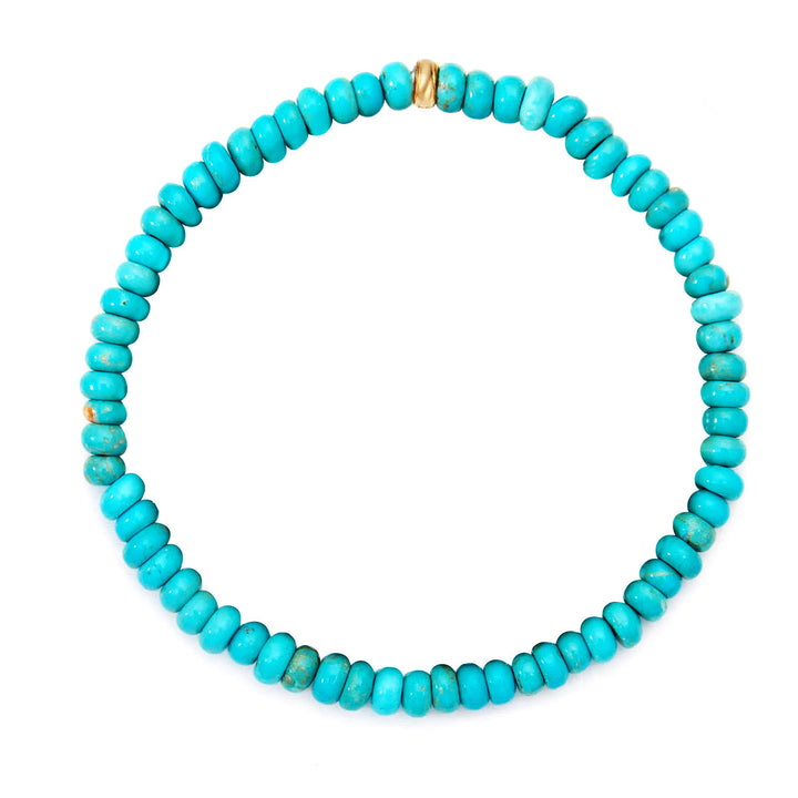 Pulsera abierta de piedra natural estilo étnico bohemio de Olivenorma