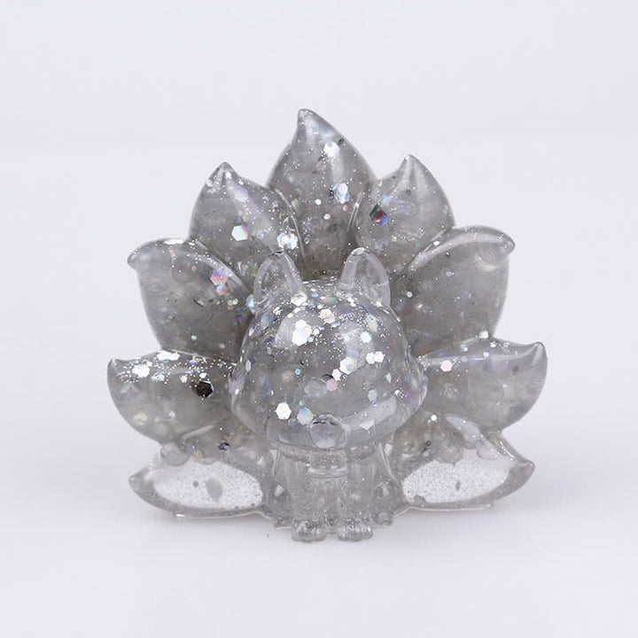 Decoración con piedras preciosas de zorro de cristal natural de Olivenorma
