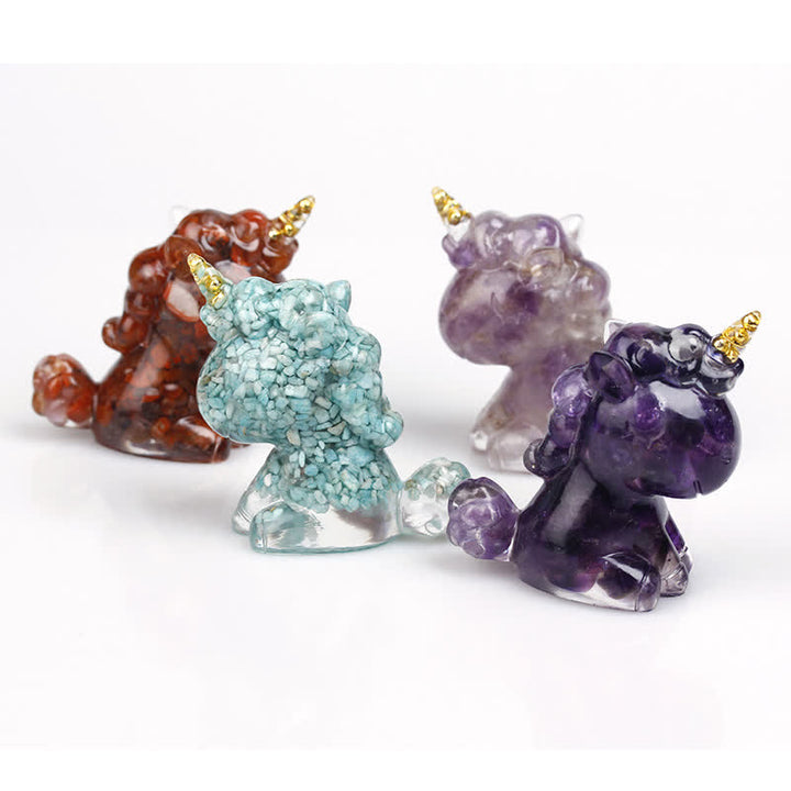 Decoración con piedras preciosas de unicornio de cristal de Olivenorma