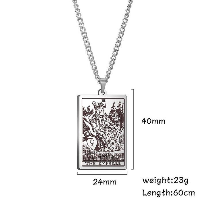 Collares de tarot de acero inoxidable de Olivenorma