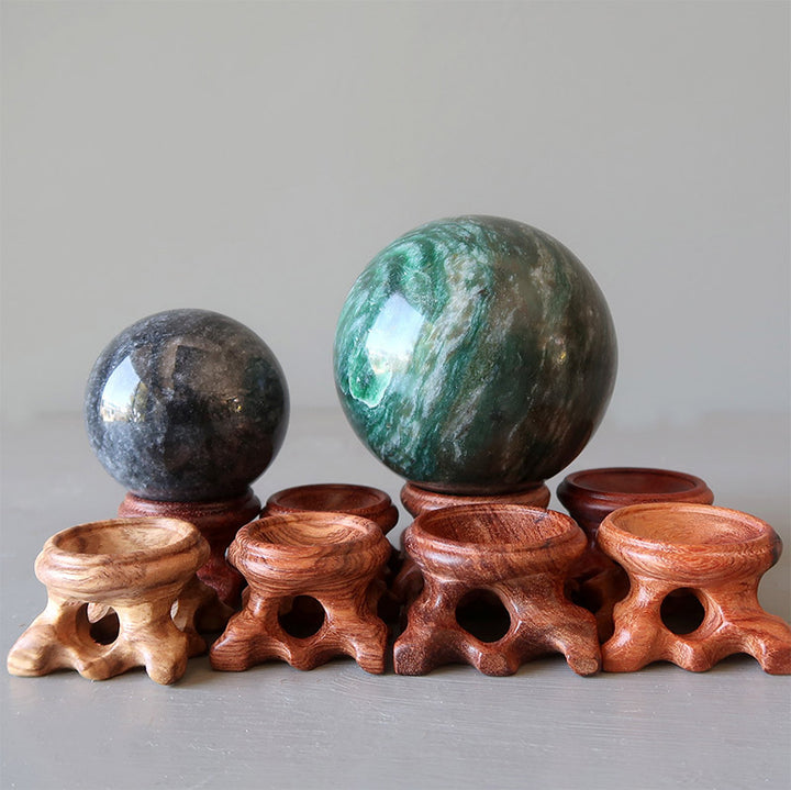Soportes de madera de Olivenorma para bolas de cristal, esferas, huevos, decoración pastoral