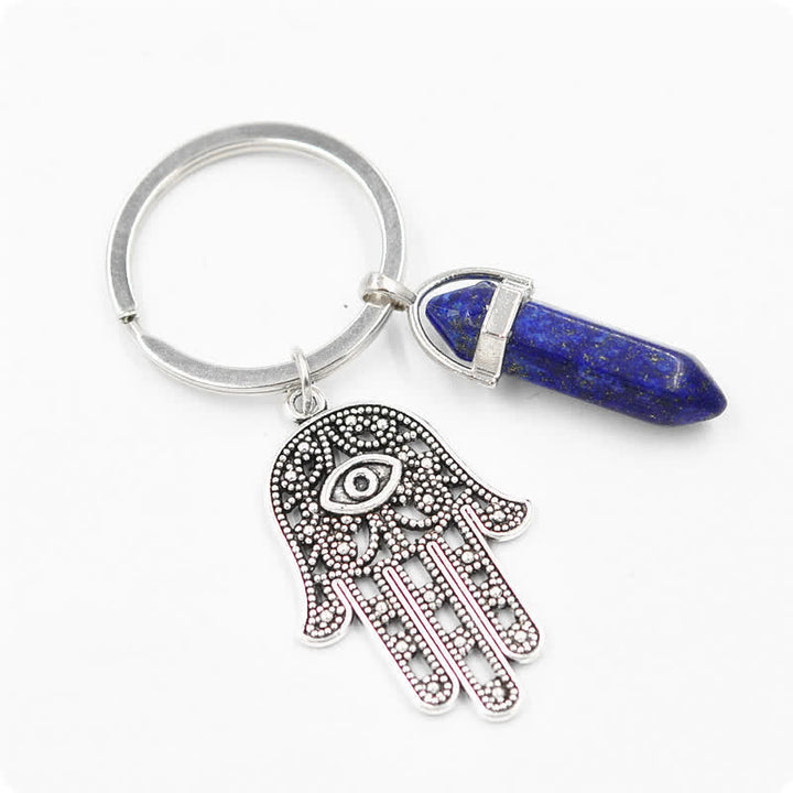 Llavero de cristal con la mano de Fátima inspiradora de Olivenorma