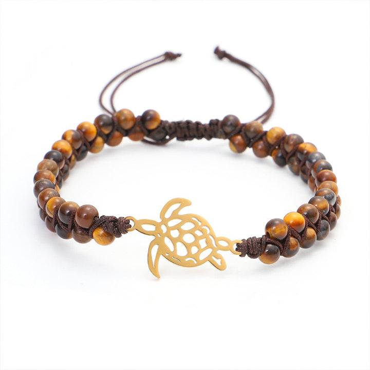 Pulsera de tortuga de piedra natural