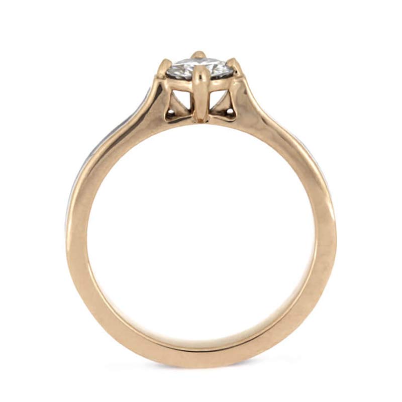 Juego de anillos de novia con nudo celta y lapislázuli de Olivenorma