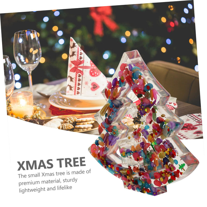 Adorno para árbol de Navidad de resina de grava de cristal natural de Olivenorma 