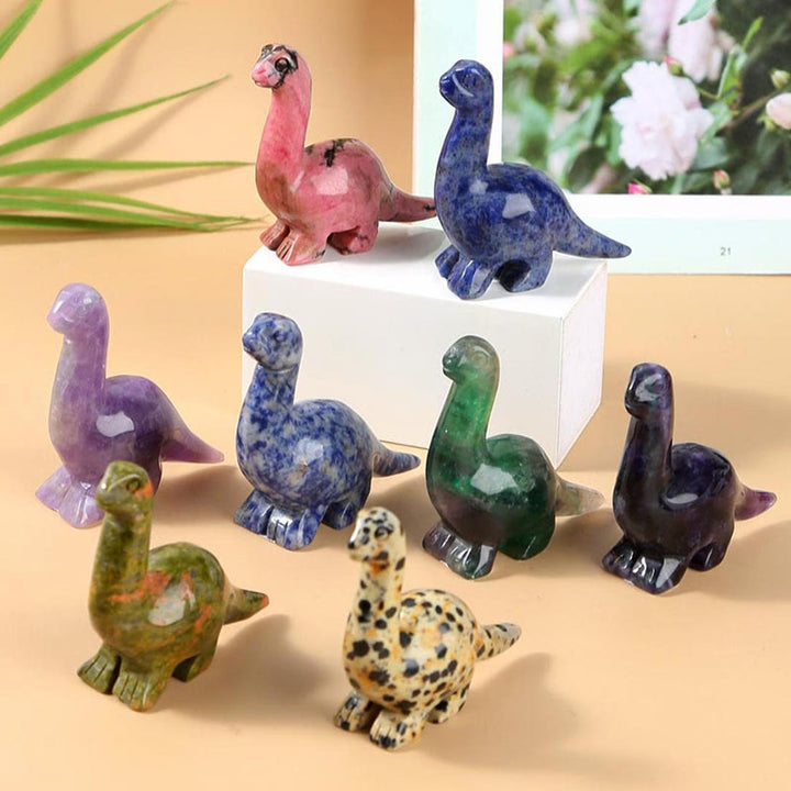 Adorno para el hogar con forma de dinosaurio de cristal de 2,5 pulgadas de Olivenorma