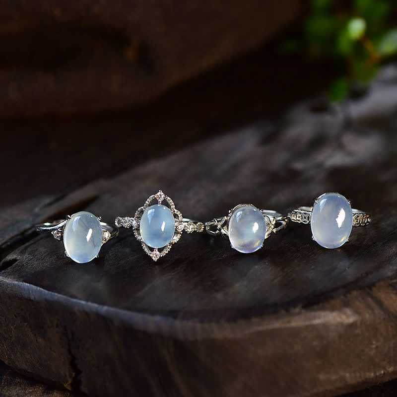 Anillo positivo de aguamarina natural de Olivenorma