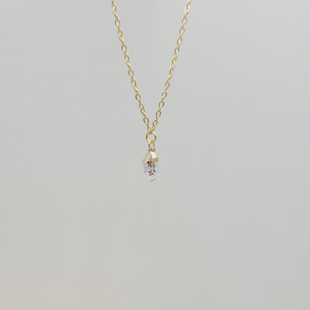 Collar de gemas de piedra cruda de cristal irregular de Olivenorma