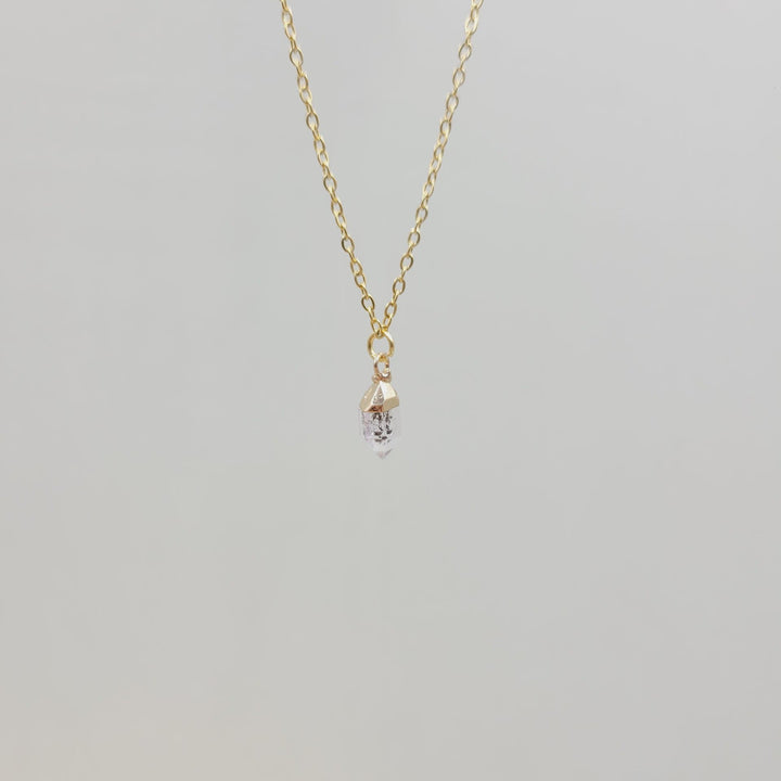 Collar de gemas de piedra cruda de cristal irregular de Olivenorma