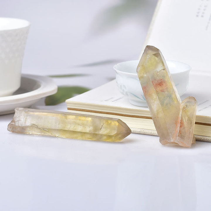 Varitas de cristal de citrino en bruto de Olivenorma