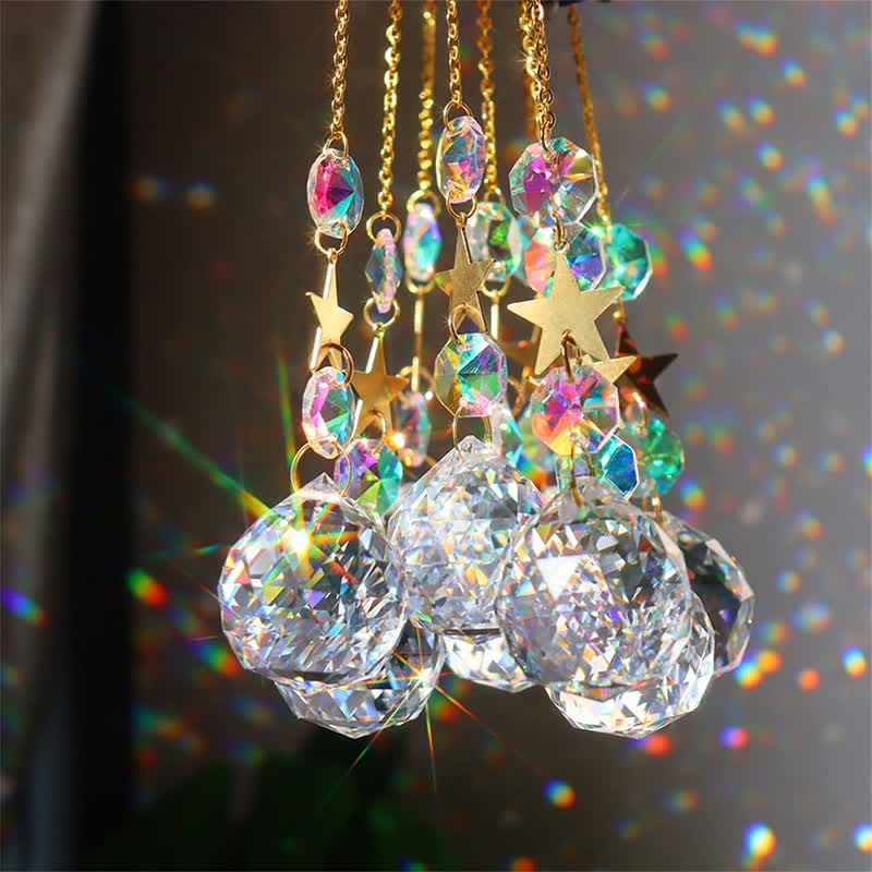 Atrapasueños con curación lunar y círculo de cristal de Olivenorma
