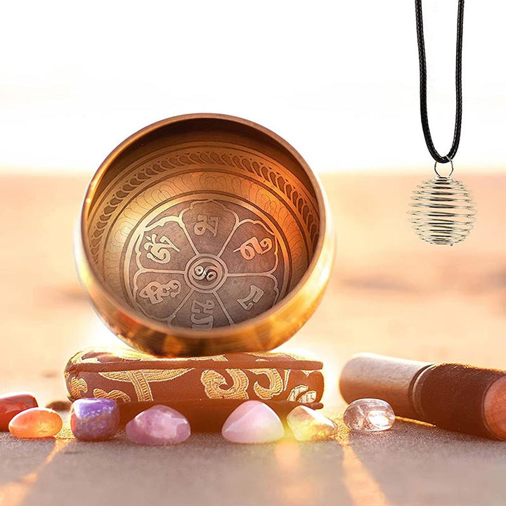 Juego de cristales naturales para la curación de chakras y yoga