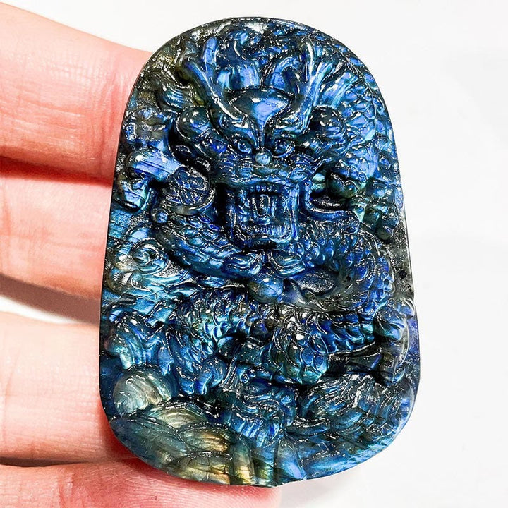 Adornos de piedra lunar con forma de labradorita natural de Olivenorma