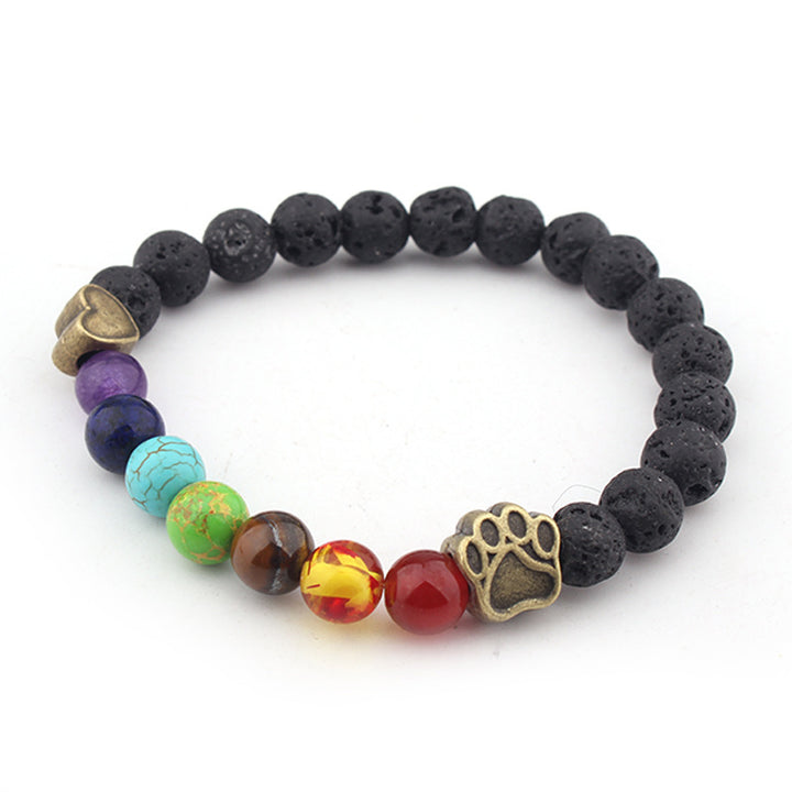 Collar de piedra de lava Olivenorma para proteger los chakras