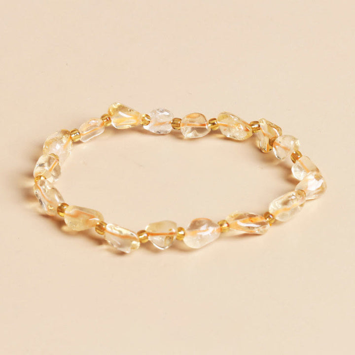 Pulsera de grava de cristal irregular hecha a mano de Olivenorma