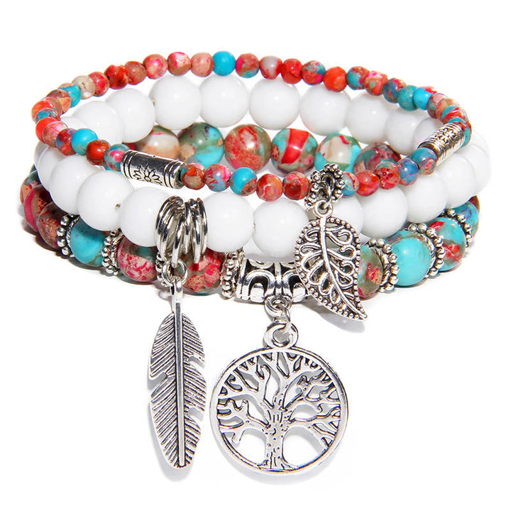 Juego de 3 pulseras con el árbol de la vida "Momentos de sanación de la naturaleza" de Olivenorma 