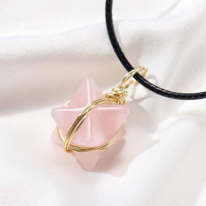 VEHÍCULO DE LUZ DIVINA - Collar Merkaba de Cristal 