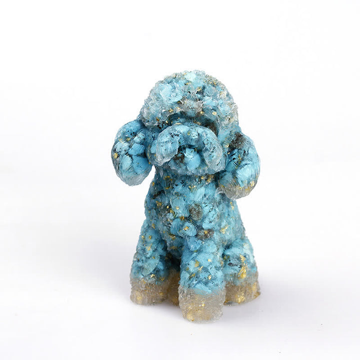 Adorno con piedras preciosas de caniche de cristal natural de Olivenorma