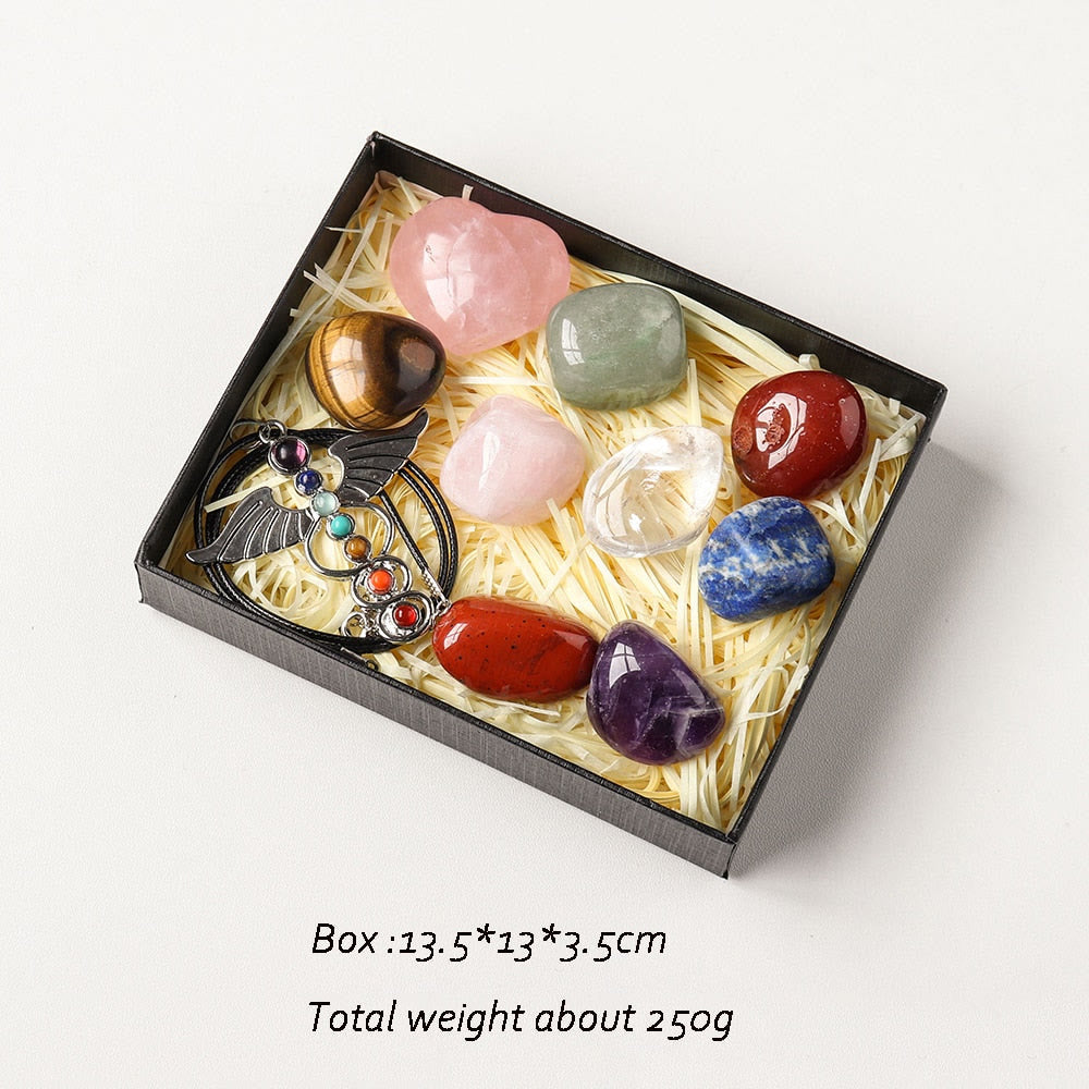 Juego de piedras preciosas de cristal pulidas para meditación irregular natural de Olivenorma