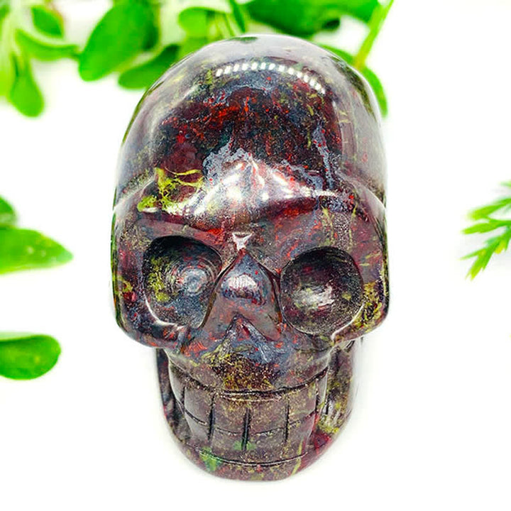 Decoración de Halloween con calavera de cristal natural de Olivenorma