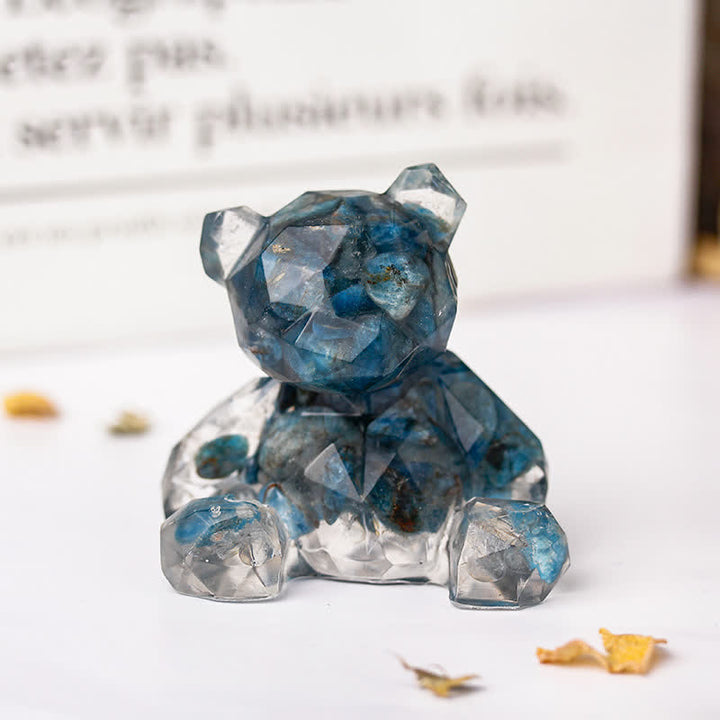 Espejo de Olivenorma con oso sentado y piedras preciosas decorativas