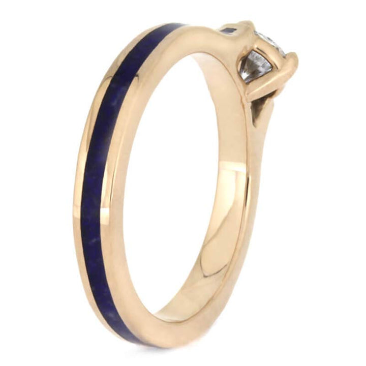 Juego de anillos de novia con nudo celta y lapislázuli de Olivenorma