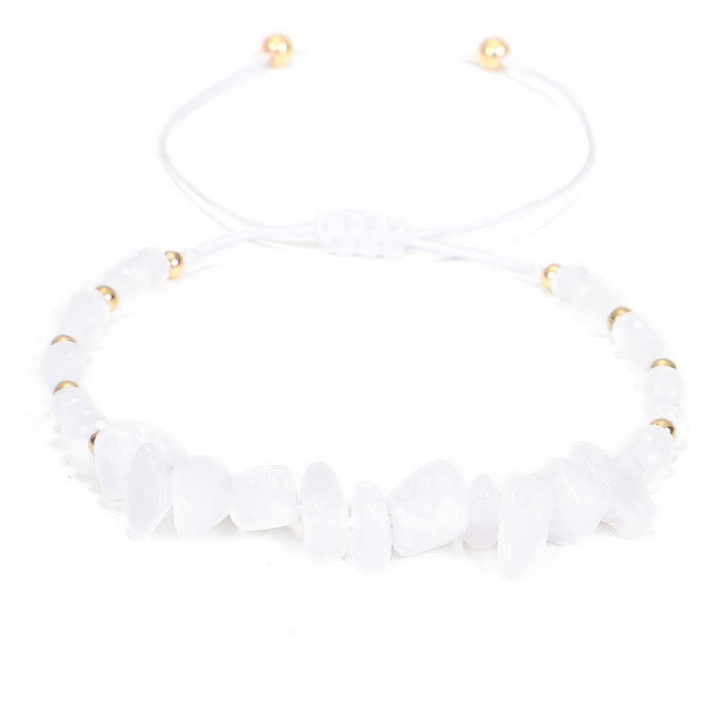 Pulsera de hilo de grava con cristales de Bohemia de Olivenorma 