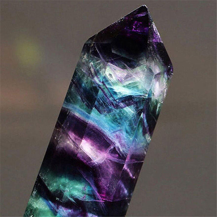 Varitas de cristal Reki de corteza natural de fluorita