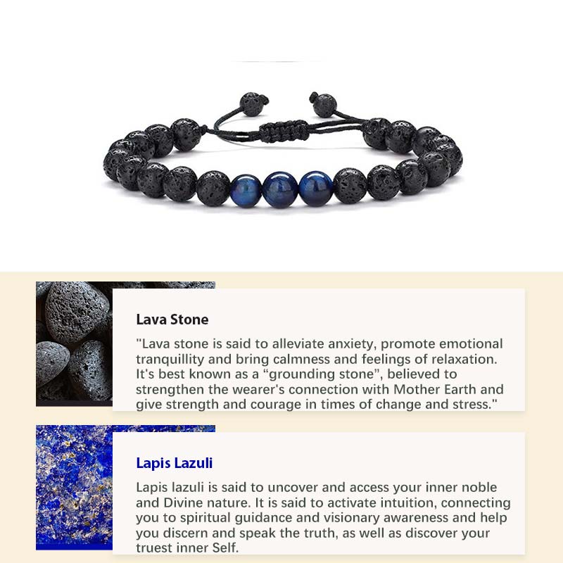Pulsera curativa con piedra de cristal natural