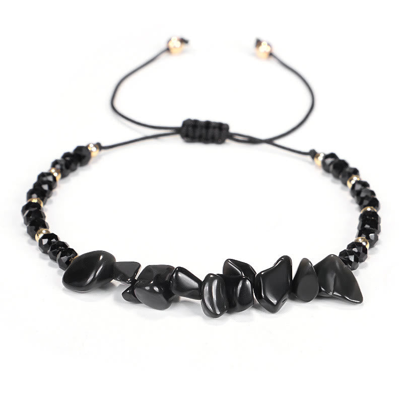 Pulsera de hilo de grava con cristales de Bohemia de Olivenorma 