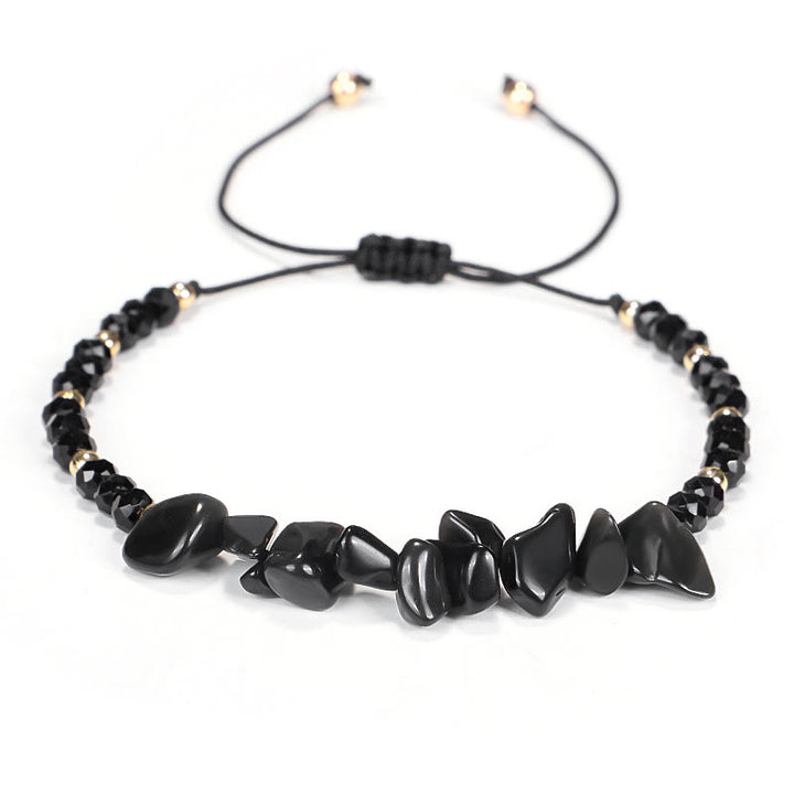 Pulsera de hilo de grava con cristales de Bohemia de Olivenorma 
