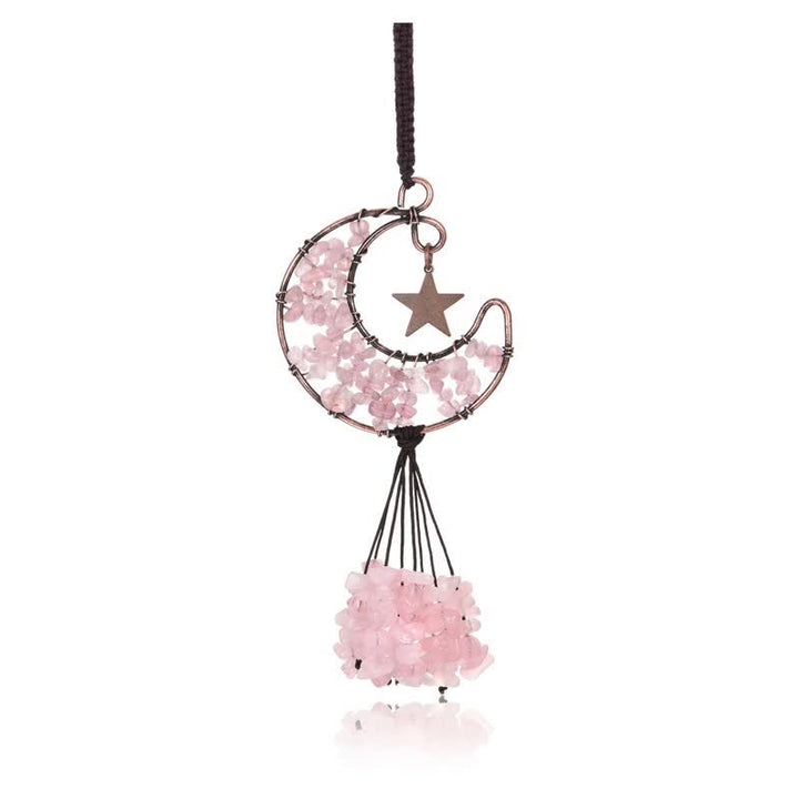 Carillón de viento de cristal para chakras de la luna y la estrella de Olivenorma