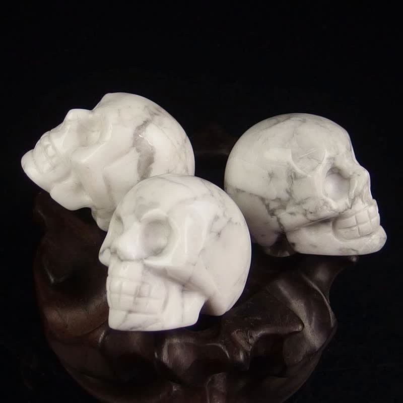 Decoración de Halloween con calavera de cristal natural de Olivenorma